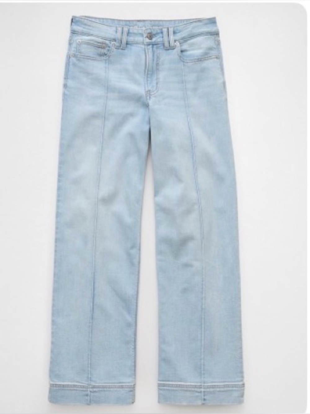 American Eagle Dreamy Drape Low Rise Wide Leg Jeans